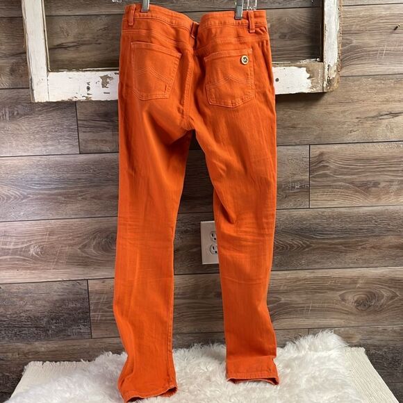 MICHAEL KORS Ladies Orange Cotton Denim Straight Leg Jeans Pants Size 6 - Picture 6 of 11